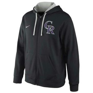 Black Nike Colorado Rockies hoodie